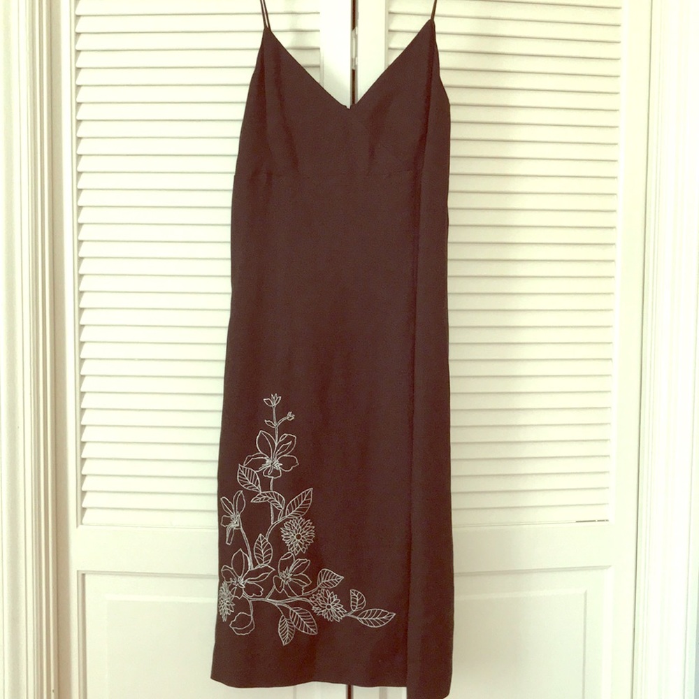 Lovely little black dress with embroidery
